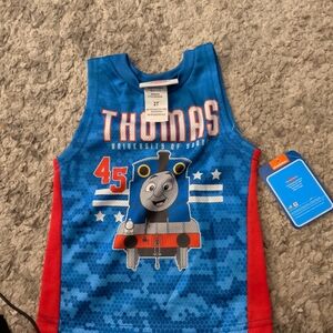 Thomas & Friends Blue and Red Tank Top with Thomas Graphic